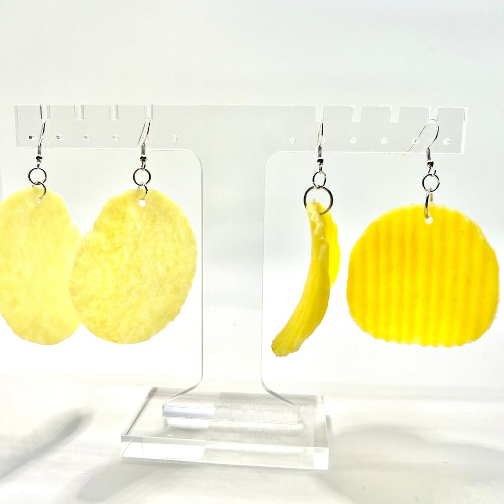 Potato Chips Earrings - French Fries Earrings - Chip Accessories - Fun Earrings